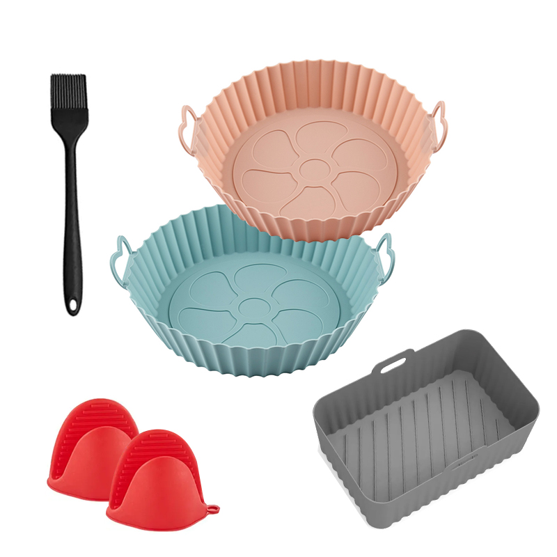 Pot Air Frye Baskets Silicone Liners Silicone Air Fryer